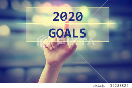 2020 Goals concept with hand 2020 Goals concept with hand 59288322