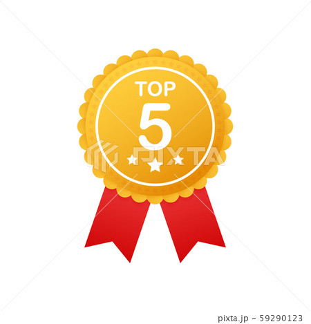 Top 5 rating badges. Top five Badge, icon, stamp. 59290123