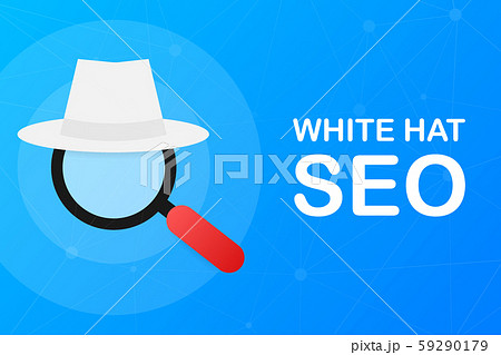 White hat seo banner. Magnifier, and other search 59290179
