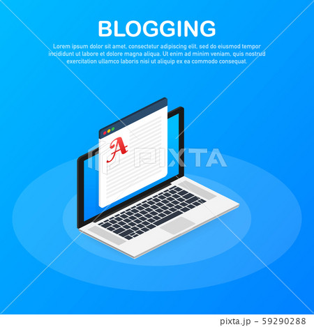 Isometric Blog content, Blogging, post Concept for Isometric Blog content, Blogging, post Concept for 59290288