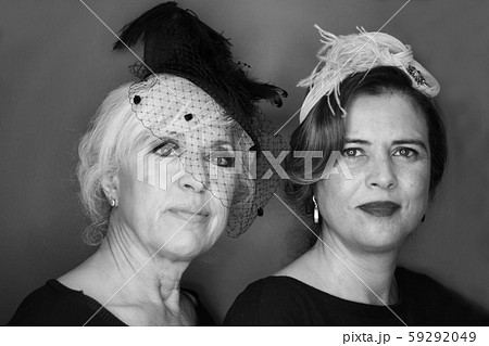 Two woman with vintage style Two woman with vintage style 59292049