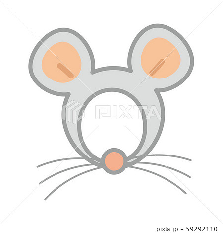 ネズミの顔はめ素材のイラスト素材