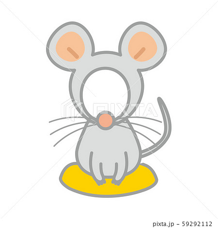 ネズミの顔はめ素材のイラスト素材