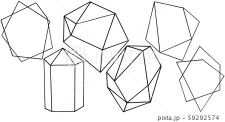 Vector geometric form. Isolated illustration element. Mosaic shape. 59292574