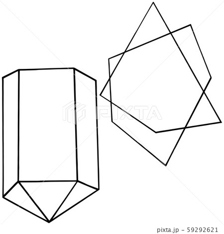 Vector geometric form. Isolated illustration element. Mosaic shape. 59292621