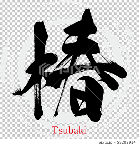 椿・Tsubaki（筆文字・手書き）のイラスト素材 [59292914] - PIXTA