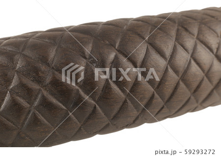 Creeping wooden snake isolated on a white 59293272