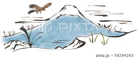 鳥獣戯画風富士山（カラー） 59294263