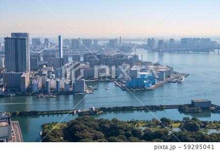 日本の東京都市景観 選手村などを望む=2019年11月6日撮影 日本の東京都市景観 選手村などを望む=2019年11月6日撮影 59295041