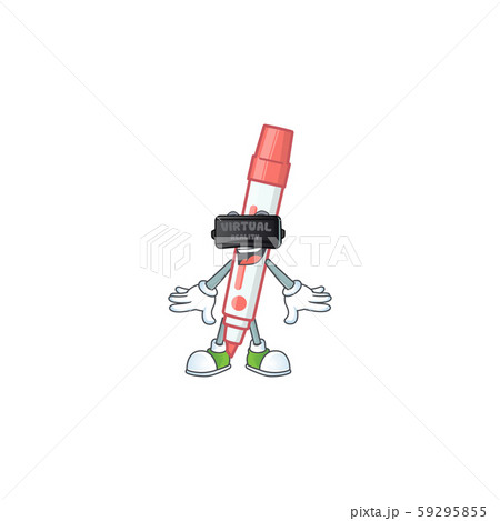 Virtual reality red white board marker the character Virtual reality red white board marker the character 59295855