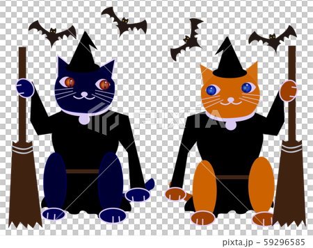 ハロウィンを祝う猫たち５のイラスト素材 [59296585] - PIXTA