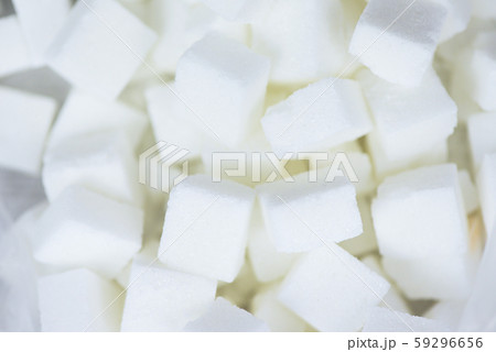 Close up of white sugar , top view / Sugar cubes Close up of white sugar , top view / Sugar cubes 59296656