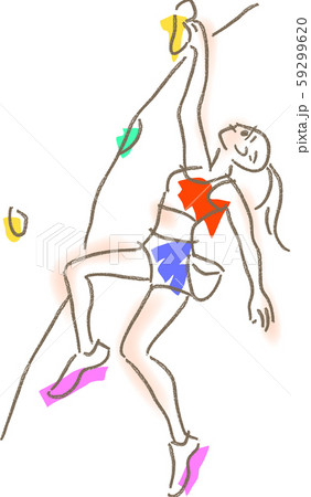 ボルダリングをしている女性 ボルダリングをしている女性 59299620