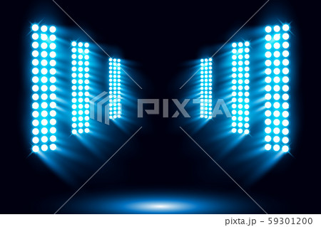 Blue arena lighting stadium background with illuminated spotlight vector illustration Blue arena lighting stadium background with illuminated spotlight vector illustration 59301200
