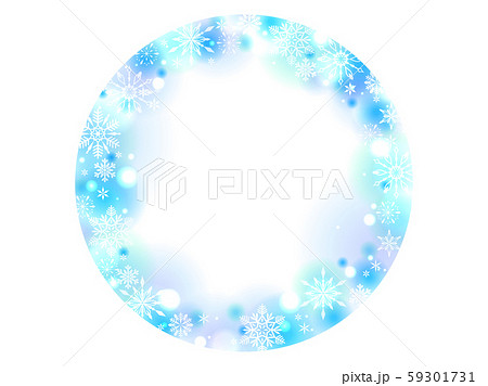 雪の結晶のイラストフレーム 雪の結晶のイラストフレーム 59301731