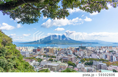 桜島・鹿児島市内_城山展望台から撮影 59302606