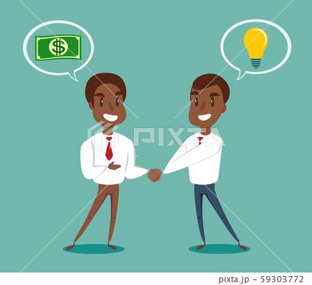 Two businessmen shaking hands to seal an agreement. Two businessmen shaking hands to seal an agreement. 59303772