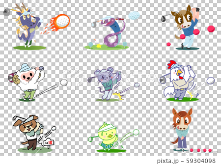 黃道帶高爾夫球手變化 黃道帶高爾夫球手變化 59304098