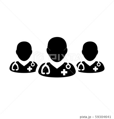 Medical icon vector group of male doctors person Medical icon vector group of male doctors person 59304641