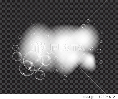 Bath foam soap with bubbles isolated vector illustration on transparent background. Shampoo and soap Bath foam soap with bubbles isolated vector illustration on transparent background. Shampoo and soap 59304812