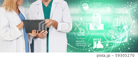 Doctor with Medical Healthcare Research Concept Doctor with Medical Healthcare Research Concept 59305270