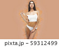 Sensual woman in underwear looking at camera 59312499