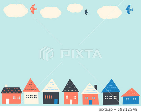 家の背景素材のイラスト素材
