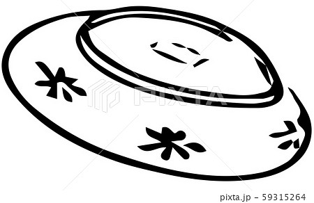 毛筆画_ひっくり返った皿 毛筆画_ひっくり返った皿 59315264