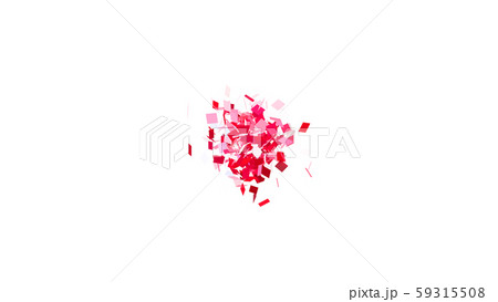 CGパーティクル　広がるスクエアの紙吹雪 59315508