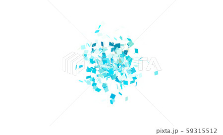 CGパーティクル　広がるスクエアの紙吹雪 59315512