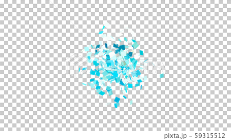CGパーティクル　広がるスクエアの紙吹雪 59315512