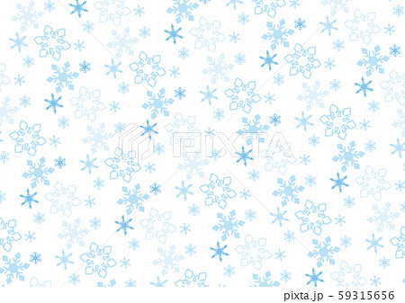 可愛い雪の結晶の背景のイラスト素材 59315656 Pixta