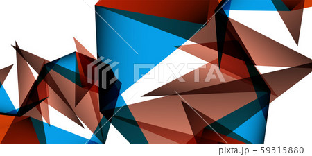 Triangle geometric background in trendy style on light background. Retro vector illustration 59315880