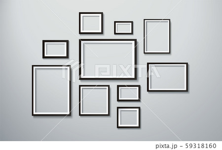 square isolated picture frame on wall vector illustration EPS10 square isolated picture frame on wall vector illustration EPS10 59318160