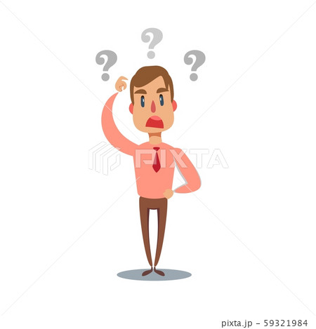 business thinking with question marks 59321984