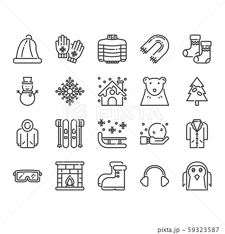 Winter icon and symbol set 59323587