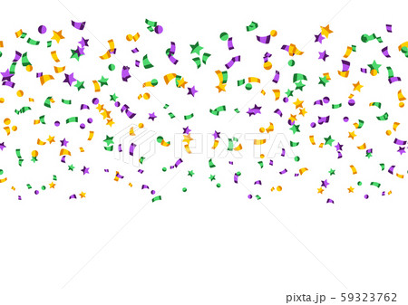 Seamless pattern with confetti in Mardi Gras colors. Seamless pattern with confetti in Mardi Gras colors. 59323762