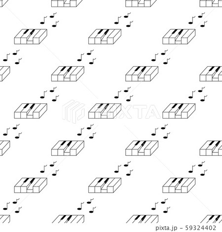 Seamless wallpaper pattern with piano keys and notes. Seamless wallpaper pattern with piano keys and notes. 59324402