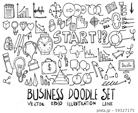 Set of Business illustration Hand drawn doodle Set of Business illustration Hand drawn doodle 59327175