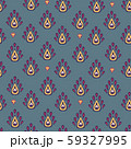 Indian colorful rug paisley ornament pattern design 59327995