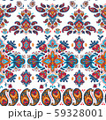 Indian colorful rug paisley ornament pattern design 59328001