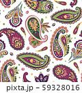 Indian colorful rug paisley ornament pattern design 59328016