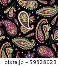 Indian colorful rug paisley ornament pattern design 59328023