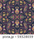 Indian colorful rug paisley ornament pattern design 59328039