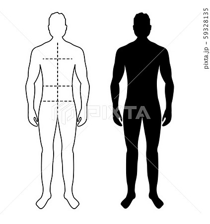 male silhouette body