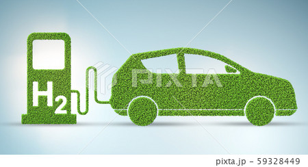 Hydrogen car concept - 3d rendering 59328449
