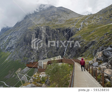 Tourist people at view point platform on Tourist people at view point platform on 59328850