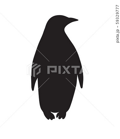 Vector flat black emperor penguin silhouette Vector flat black emperor penguin silhouette 59329777