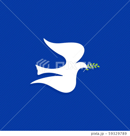 Dove, a symbol of peace and purity. The biblical symbol of the Holy Spirit. 59329789