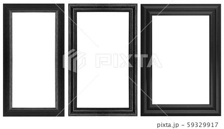 black picture frame isolated on a white background 59329917